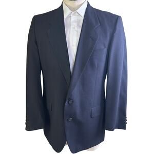 Profilo Sport Coat 42L Charcoal Glen Plaid 1 Vent 2 button Virgin wool